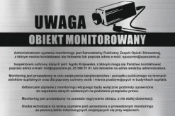 Tabliczka Tablica MONITORING TEREN OBSZAR OBIEKT MONITOROWANY 30x20 cm
