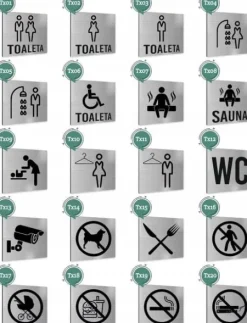 Tabliczka TEREN PRYWATNY MONITOROWANY TEKST nierdzewna PIKTOGRAM ALUMINIUM