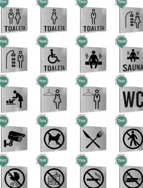 Tabliczka TEREN PRYWATNY MONITOROWANY TEKST nierdzewna PIKTOGRAM ALUMINIUM