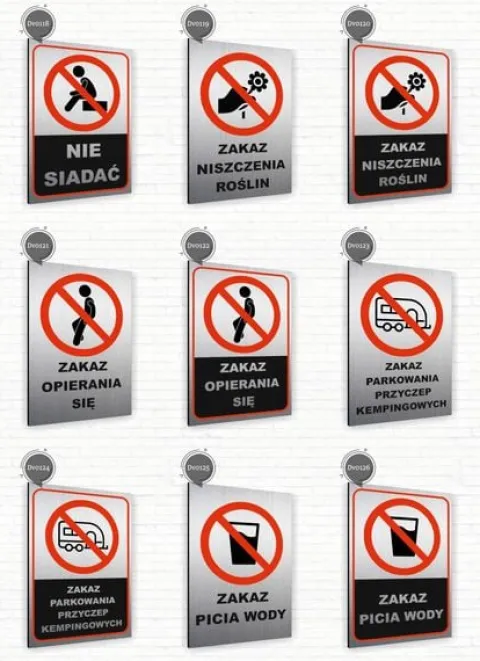 Tabliczka znak informacyjny 40x30 Srebrna ZAKAZ POŁOWU RYB Nierdzewna