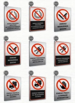 Tabliczka znak informacyjny 40x30 Srebrna ZAKAZ POŁOWU RYB Nierdzewna