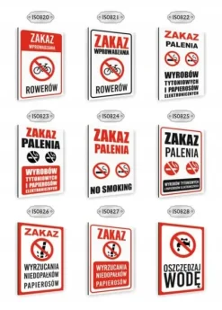 Tabliczka znak informacyjny dibond 40x30 zakaz dokarmiania kotów i gołębi