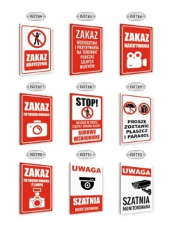 Tabliczka znak informacyjny dibond 40x30 zakaz dokarmiania kotów i gołębi
