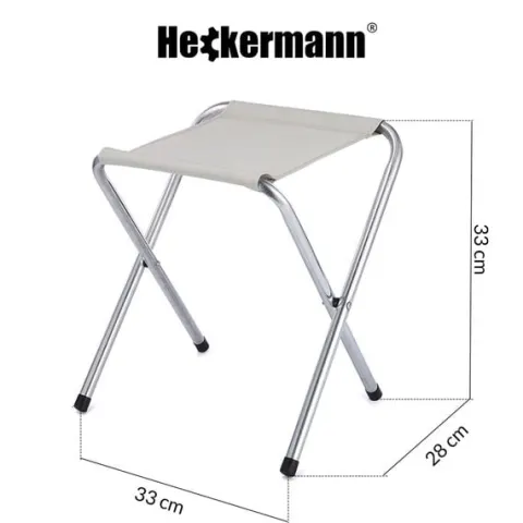 Taboret Składany Heckermann Biały