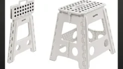 Taboret stołek składany antypoślizgowy krzesło podest 150kg 39cm biały