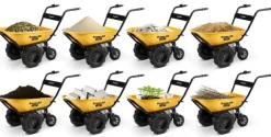 Taczka elektryczna ogrodowa wozidło budowlane 100L BAUMR-AG BPR-800E 260kg