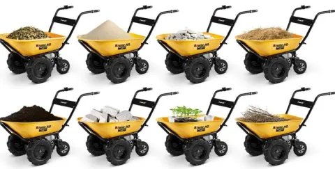 Taczka elektryczna ogrodowa wozidło budowlane 100L BAUMR-AG BPR-800E 260kg