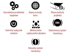 Taczka elektryczna ogrodowa wozidło budowlane 100L BAUMR-AG BPR-800E 260kg