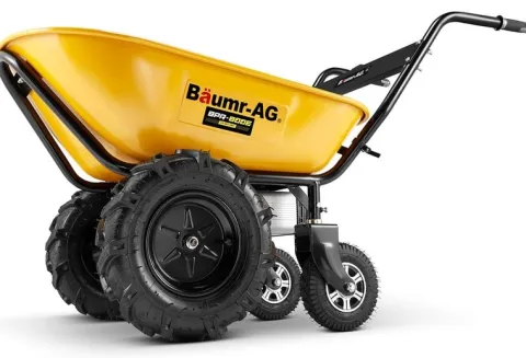 Taczka elektryczna ogrodowa wozidło budowlane 100L BAUMR-AG BPR-800E 260kg