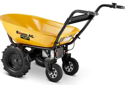 Taczka elektryczna ogrodowa wozidło budowlane 100L BAUMR-AG BPR-800E 260kg