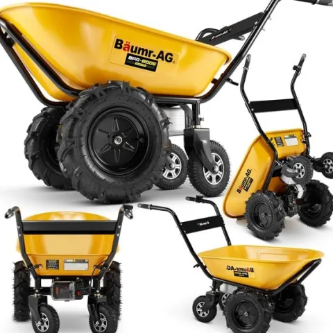Taczka elektryczna ogrodowa wozidło budowlane 100L BAUMR-AG BPR-800E 260kg