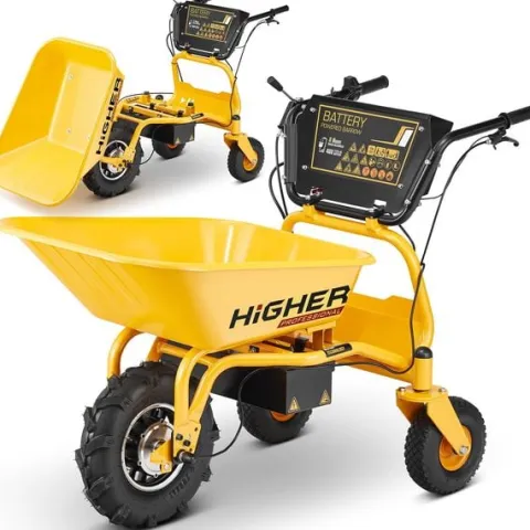Taczka elektryczna wozidło akumulatorowe HIGHER 500W 150kg 120L 09515