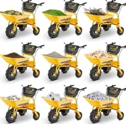 Taczka elektryczna wozidło akumulatorowe HIGHER 500W 150kg 120L 09515