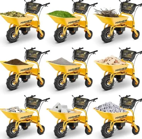 Taczka elektryczna wozidło akumulatorowe HIGHER 500W 150kg 120L 09515
