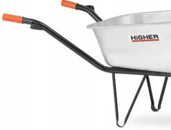 Taczka ogrodowa budowlana ocynkowana stalowa HIGHER 130L mocna