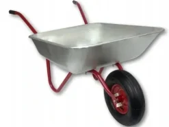 TACZKA OGRODOWA LEKKA OCYNKOWANA MOCNA Z METALOWYM KOŁEM 120 L / 80L