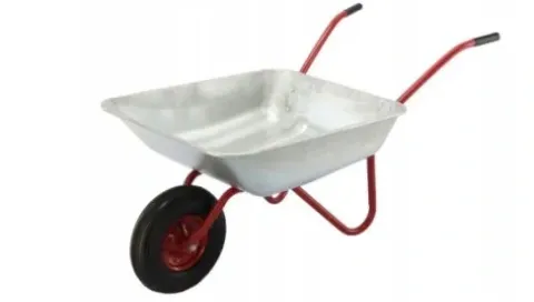 TACZKA OGRODOWA LEKKA OCYNKOWANA MOCNA Z METALOWYM KOŁEM 120 L / 80L