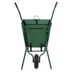Taczka ogrodowa 50 L składana 116 x 64 x 65 cm jednokołowa, stalowy wózek transportowy