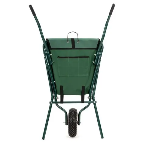 Taczka ogrodowa 50 L składana 116 x 64 x 65 cm jednokołowa, stalowy wózek transportowy