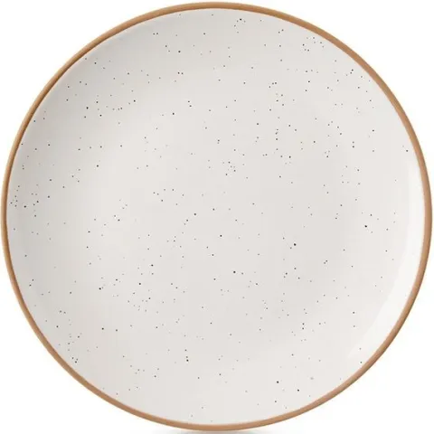 Talerz deserowy ceramiczny beżowy 20 cm