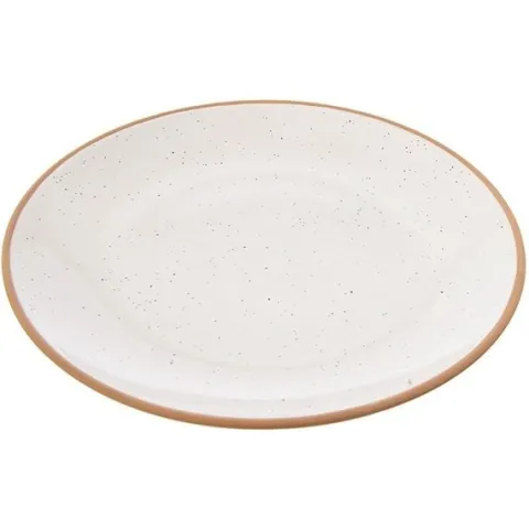 Talerz deserowy ceramiczny beżowy 20 cm