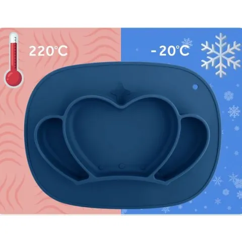 Talerzyk dla dzieci silikonowy do karmienia korona Ricokids