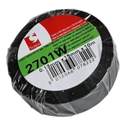 TAŚMA IZOLACJA PCV 2701W 15mm/10m CZARNA, KLEJ AKRYLOWY, SCAPA