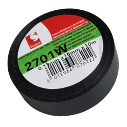 TAŚMA IZOLACJA PCV 2701W 15mm/10m CZARNA, KLEJ AKRYLOWY, SCAPA