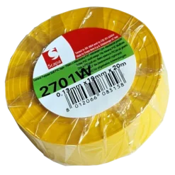 TAŚMA IZOLACJA PCV 2701W 19mm/20m ŻÓŁTA, KLEJ AKRYLOWY, SCAPA