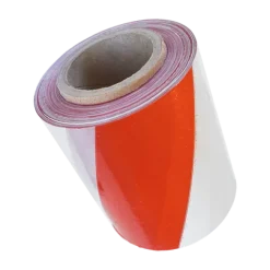 TAŚMA OSTRZEGAWCZA TO 80mm/100m ODGRODZENIOWA CZERWONO-BIAŁA 1-STR NADRUK