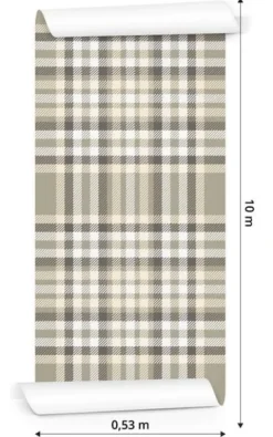 Tapeta Szkocka Krata w Stylu Retro