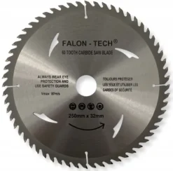 Tarcza widiowa Falon-Tech 250x32 mm 60T do drewna i płyt