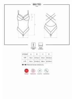 860-TED body czarne - cudowne doznania Obsessive S/M