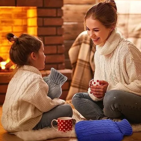 TERMOFOR DUŻY 2L SWETER GUMOWY POKROWIEC OGRZEWACZ DO RĄK NA WODĘ PREZENT