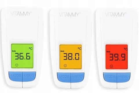 TERMOMETR BEZDOTYKOWY ELEKTRONICZNY NA PODCZERWIEŃ VITAMMY FLASH CERTYFIKAT