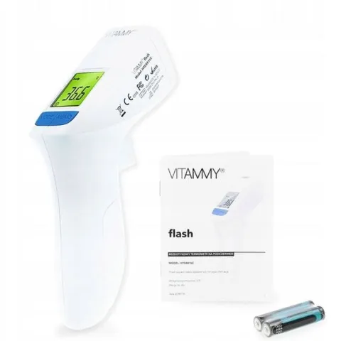 TERMOMETR BEZDOTYKOWY ELEKTRONICZNY NA PODCZERWIEŃ VITAMMY FLASH CERTYFIKAT