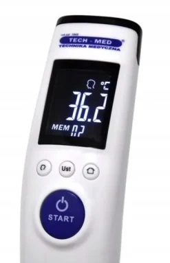 TERMOMETR bezdotykowy MEDYCZNY elektroniczny na podczerwień + ETUI TECH-MED
