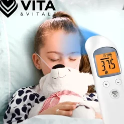 TERMOMETR BEZDOTYKOWY NA PODCZERWIEŃALARM GORĄCZKI MEDYCZNY LEKARSKI