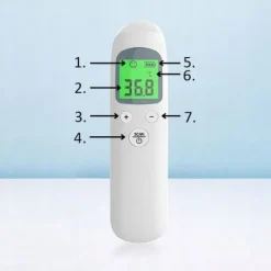 TERMOMETR BEZDOTYKOWY NA PODCZERWIEŃ ELEKTRONICZNY DOKŁADNY 1s