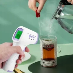 TERMOMETR BEZDOTYKOWY NA PODCZERWIEŃ LCD ELEKTRONICZNY CYFROWY DOKŁADNY
