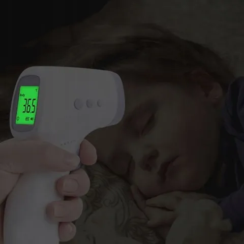 TERMOMETR BEZDOTYKOWY NA PODCZERWIEŃ LCD ELEKTRONICZNY CYFROWY DOKŁADNY