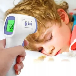 TERMOMETR BEZDOTYKOWY NA PODCZERWIEŃ LCD ELEKTRONICZNY CYFROWY CERTYFIKAT