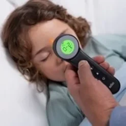 TERMOMETR ELEKTRONICZNY BEZDOTYKOWY MEDYCZNY PODCZERWIEŃ BRAUN BNT400 BLACK