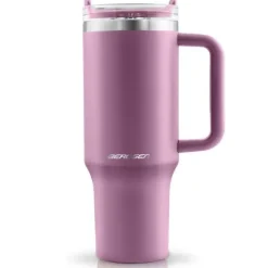 Termos próżniowy kubek ze słomką 1180 ml Berdsen różowy