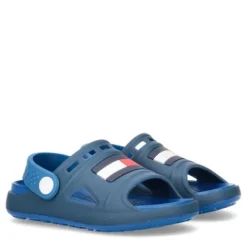 Tommy Hilfiger wygodne dziecięce sandały z flagą T1B2-32262-0083X605 - BLUE/ROYAL 32