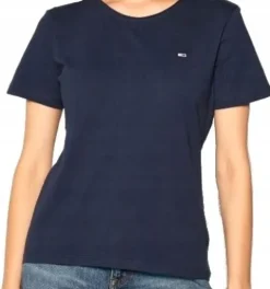TOMMY JEANS T-SHIRT C NECK GRANATOWY SLIM FIT XXL