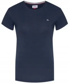 TOMMY JEANS T-SHIRT C NECK GRANATOWY SLIM FIT XXL