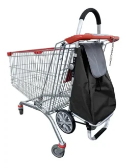 Torba na kółkach CARRY 53 l składany wózek na zakupy duża pojemność blue