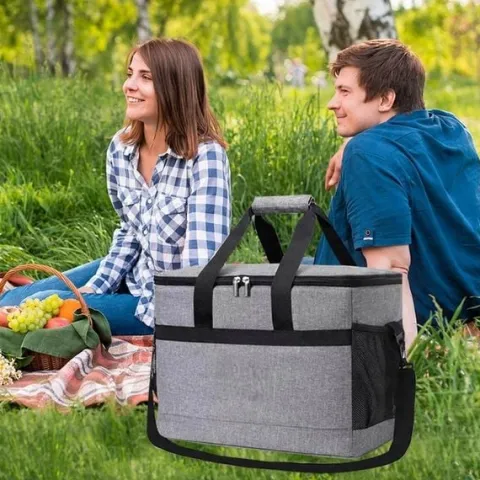 TORBA TERMICZNA PLAŻOWA PIKNIKOWA lodówka turystyczna Duża 40 litrów+wkłady