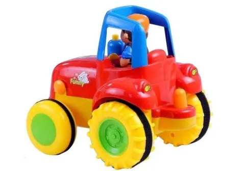 Traktor Przyczepa Zwierzątka Gra Świeci Odgłosy